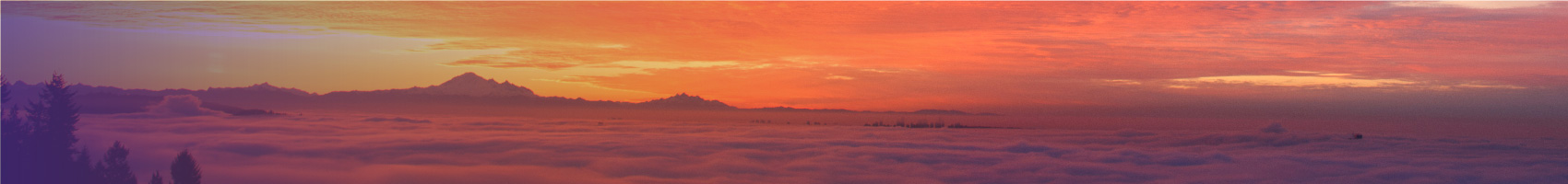orange sunset over mountains