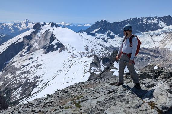 Bernard on top of Ruth Mountain