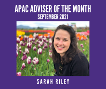 APAC Adviser of the Month portrait - Sarah Riley