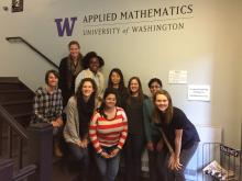 A group of women from the Applied Math Department